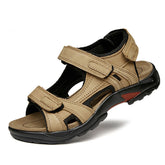 Casual Leather Roman Sandals For Men – Beach & Outdoor Wear”